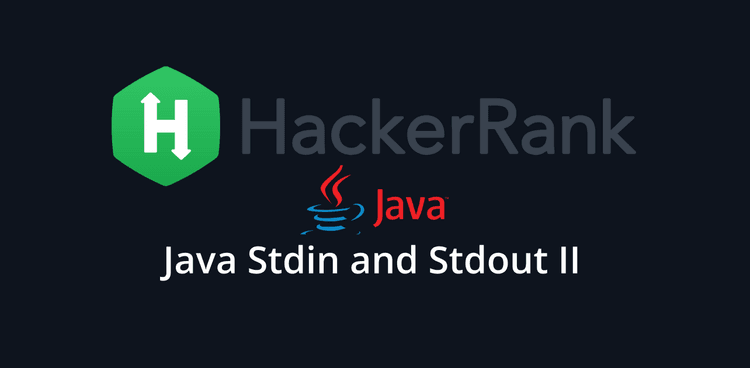 Java Stdin e Stdout II